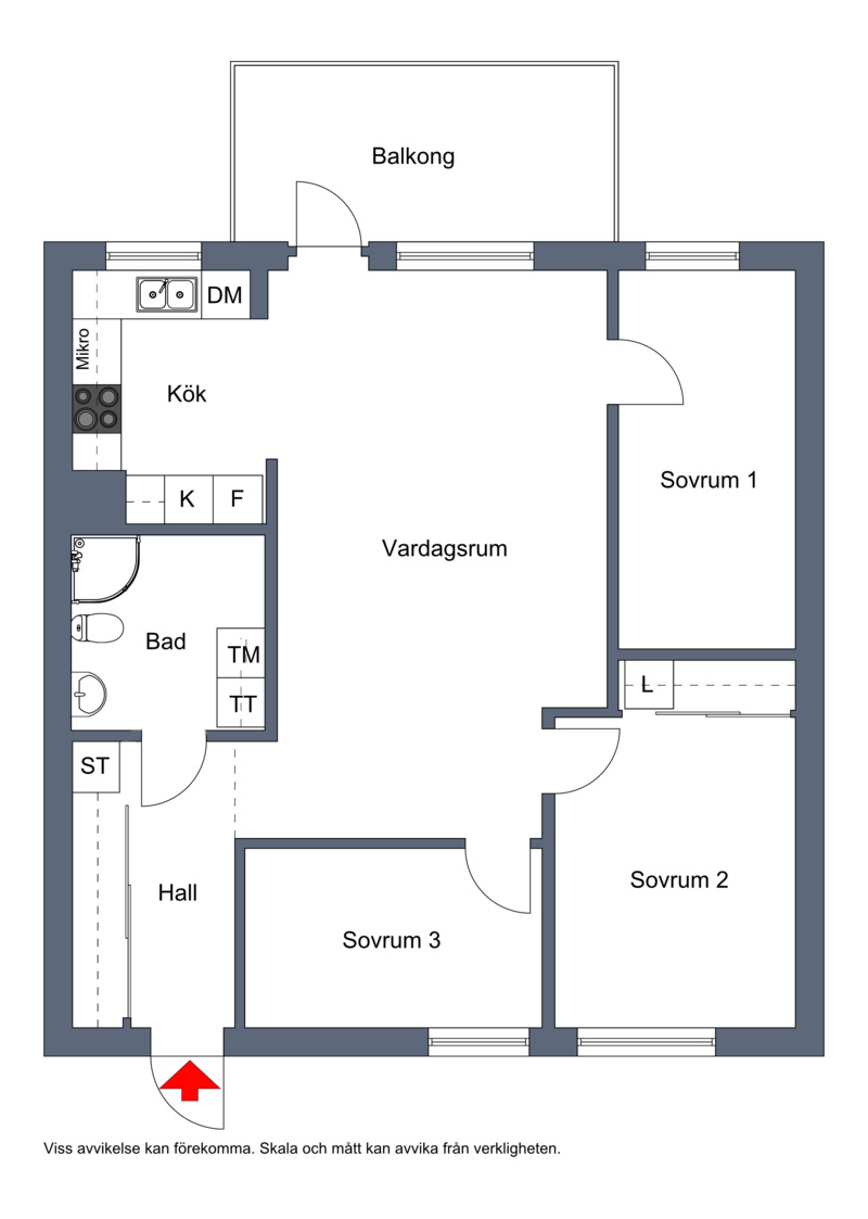 Bostadsbild från Vandrarvägen 29C, Kommande i Riksten, Botkyrka