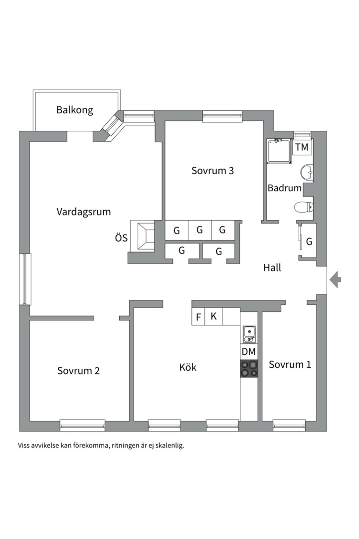 Bostadsbild från Banérgatan 10B, Såld i Kåbo, Uppsala