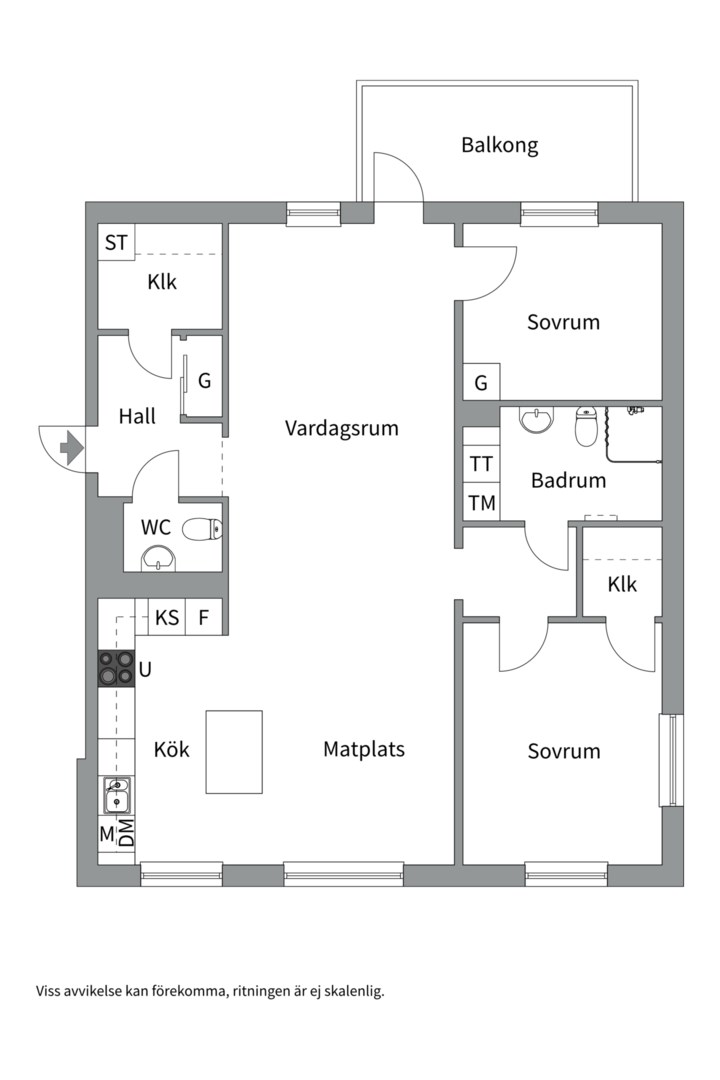 Planlösning från Siktargatan 2, Kommande i Kungsängen, Uppsala