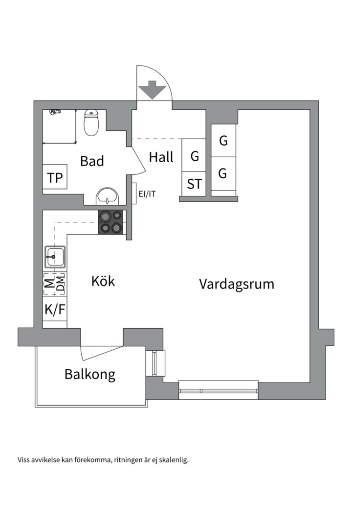 Planlösning från Tollareslingan 52, Till salu i Tollare, Nacka