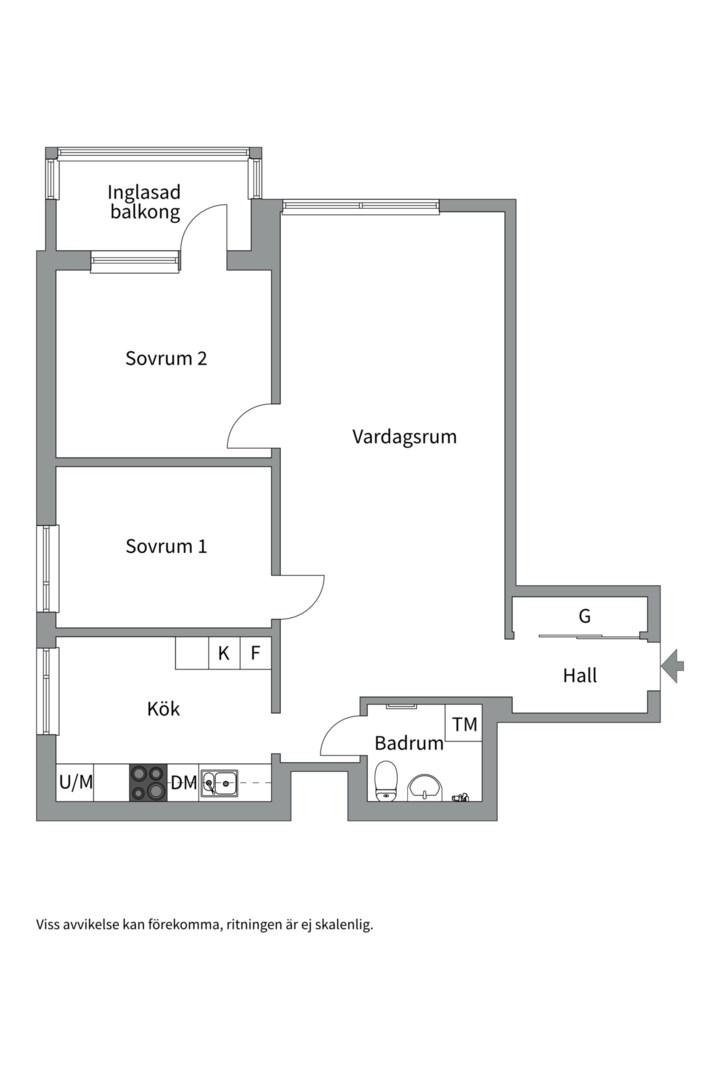 Planlösning från Atlasvägen 39, Kommande i Sickla, Nacka