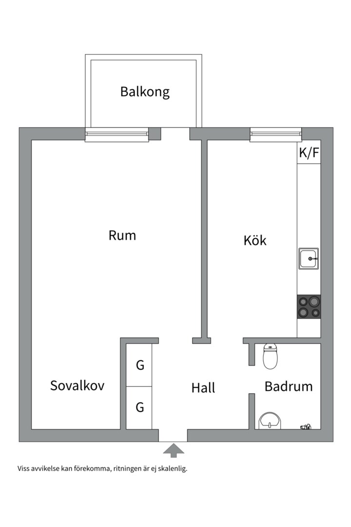 Planlösning från Luthagsesplanaden 10 B, Såld i Luthagen, Uppsala