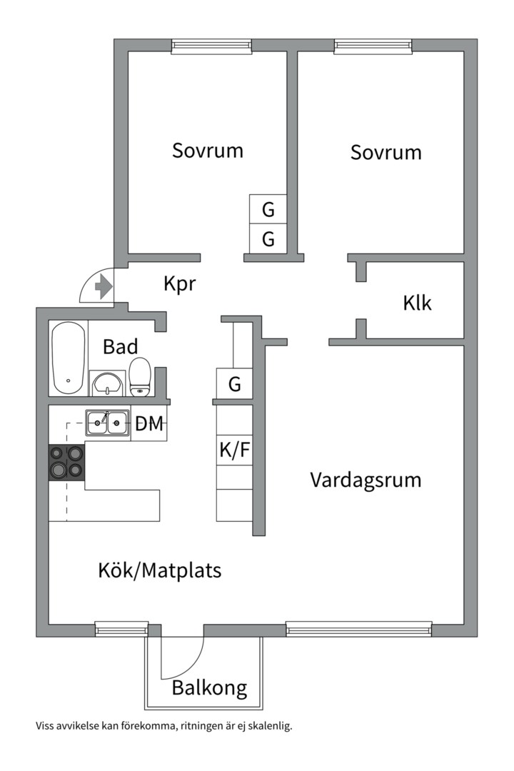 Planlösning från Jumkilsgatan 18B, Till salu i Luthagen, Uppsala