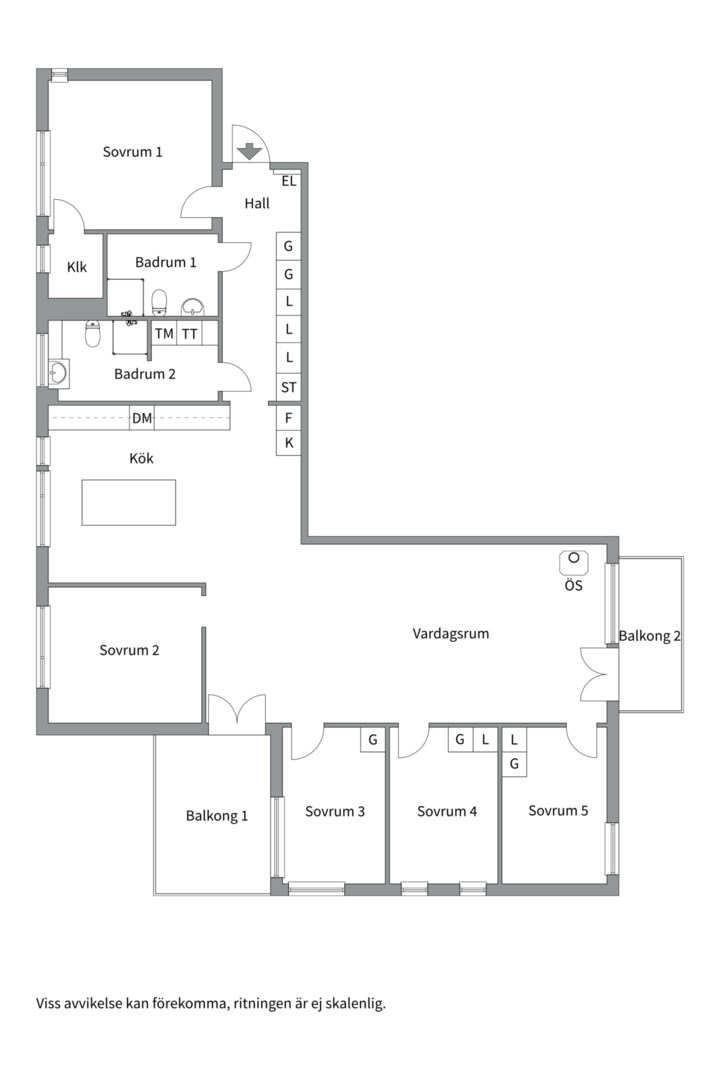 Planlösning från Midskeppsgatan 16, 5tr, Såld i Hammarby Sjöstad, Stockholm
