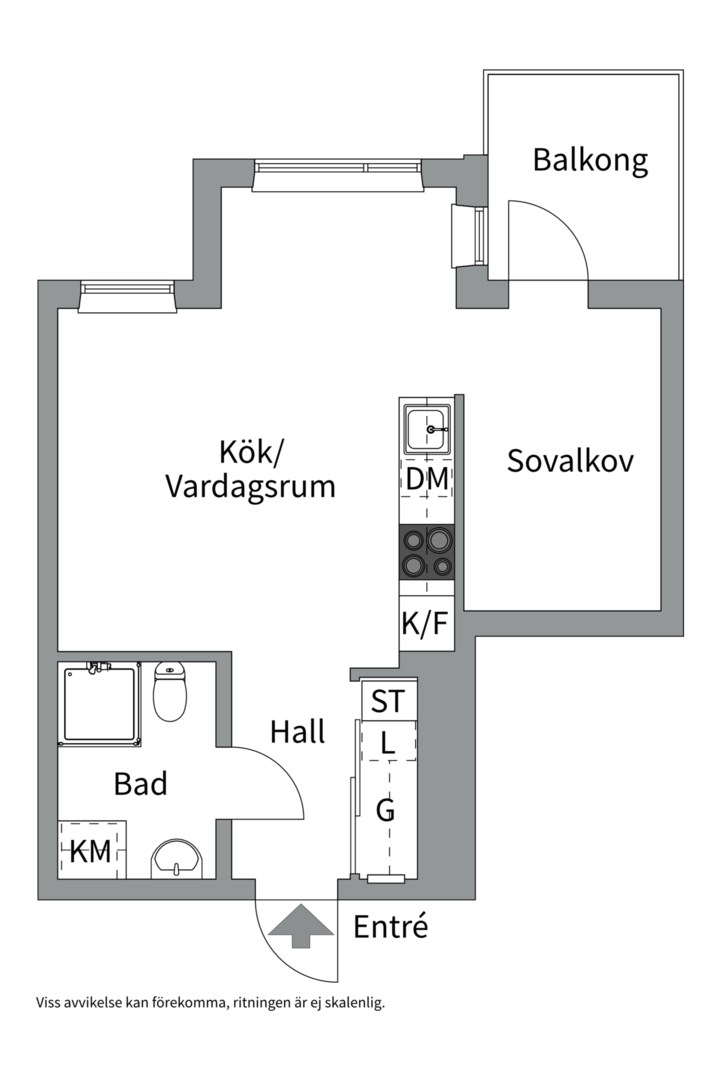 Planlösning från Torngatan 3, Såld i Kapellgärdet, Uppsala