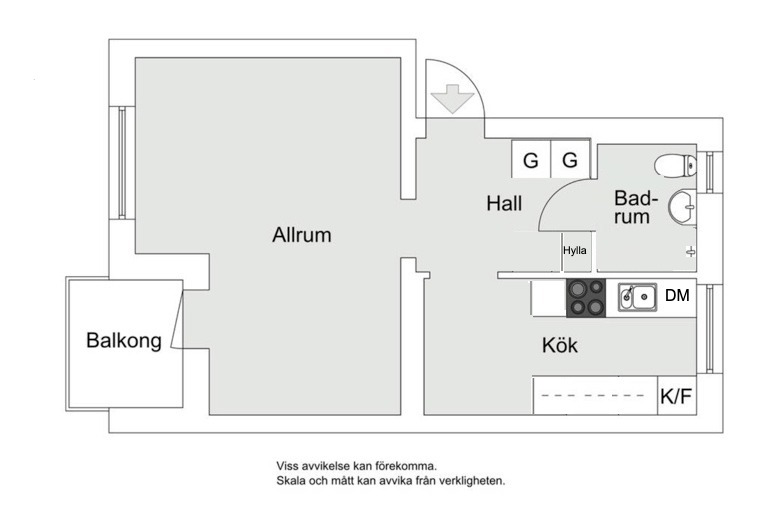 Planlösning från Ugglevägen 17B, Såld i Ektorp, Nacka