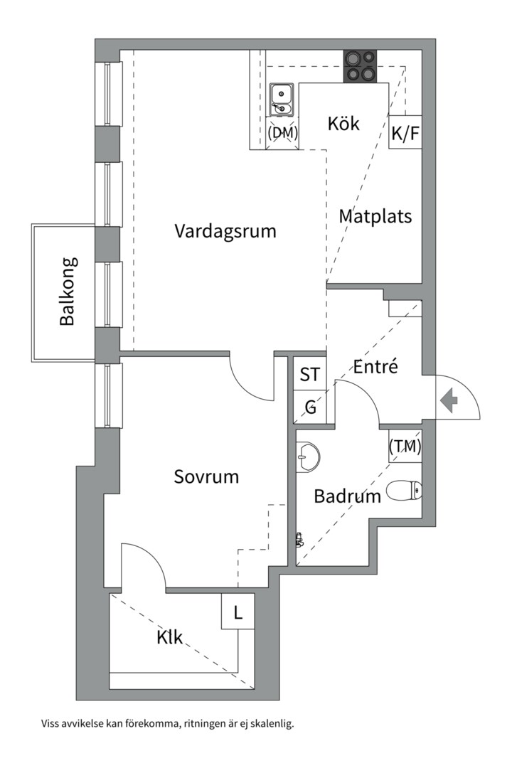 Planlösning från Sickla Allé 13, Såld i Sickla Allé, Nacka