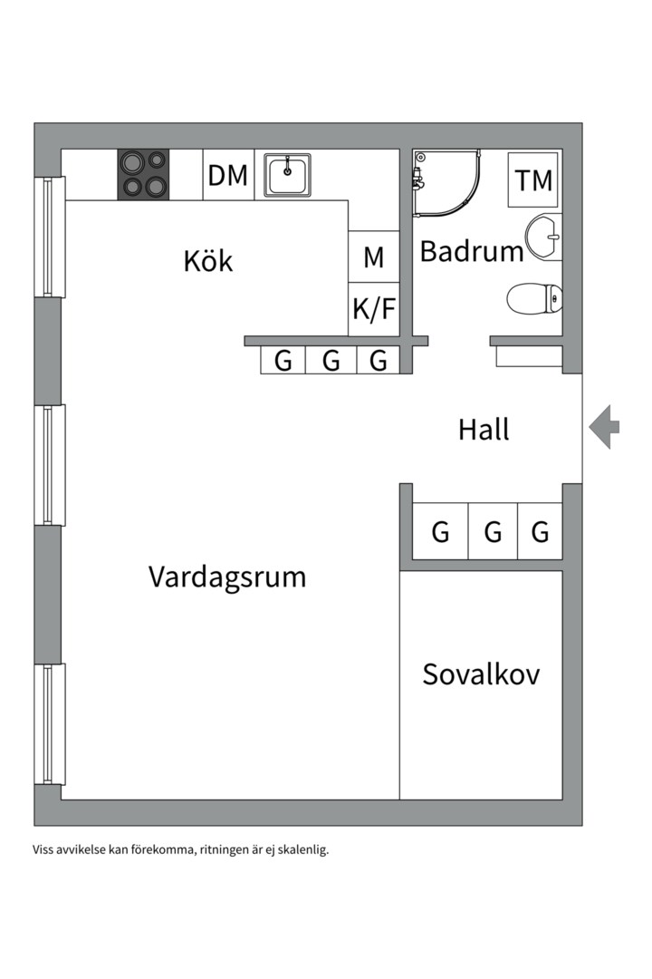 Planlösning från Hjalmar Brantingsgatan 21, Såld i Fålhagen, Uppsala
