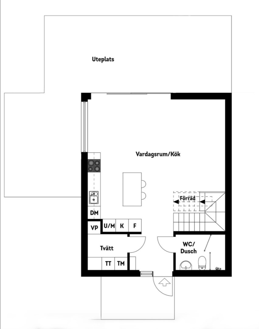 Planlösning från Räfsevägen 19, Kommande i Sund/Buskviken, Värmdö