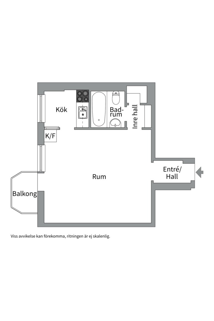 Planlösning från Hästholmsvägen 10, 2 tr, Såld i Södermalm - Danviksklippan, Stockholm