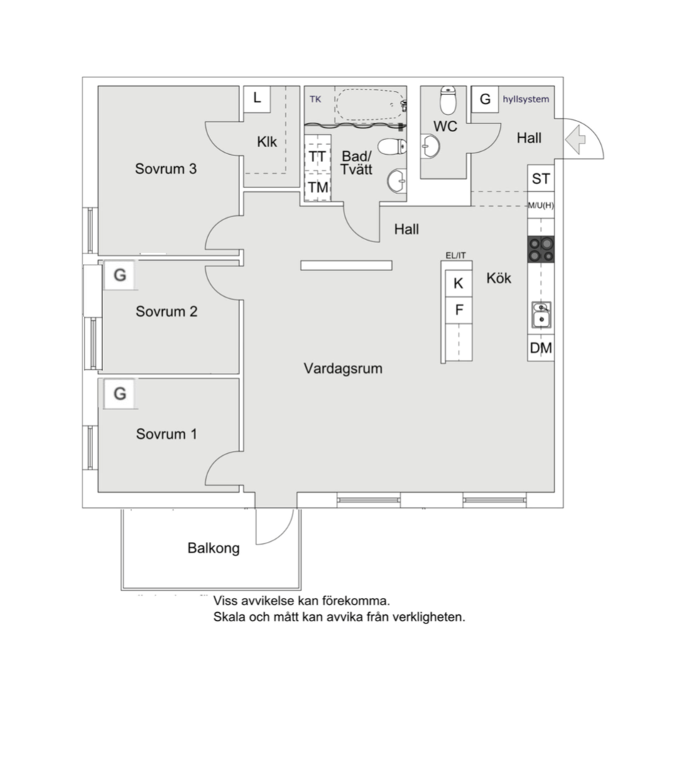 Planlösning från Tollare Ängsväg 24, 2 tr, Såld i Tollare, Nacka