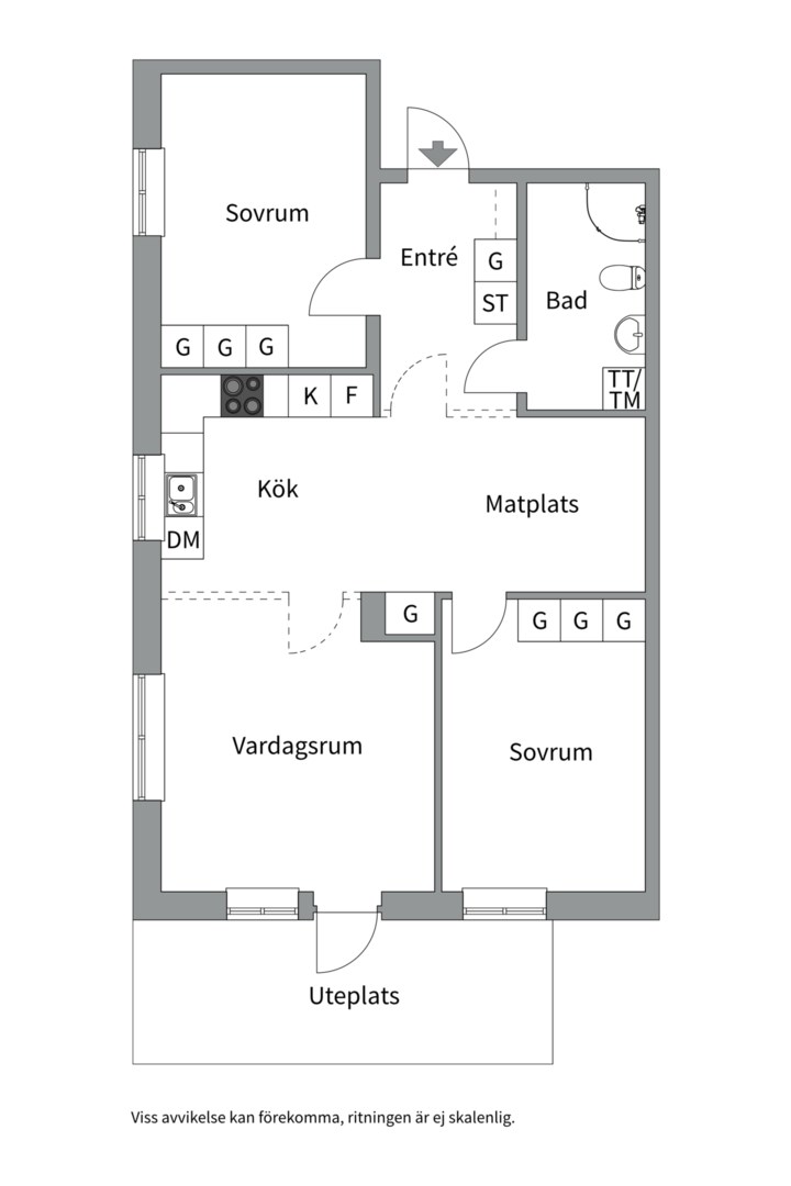 Planlösning från Ormingeringen 62 A, Kommande i Västra Orminge, Nacka
