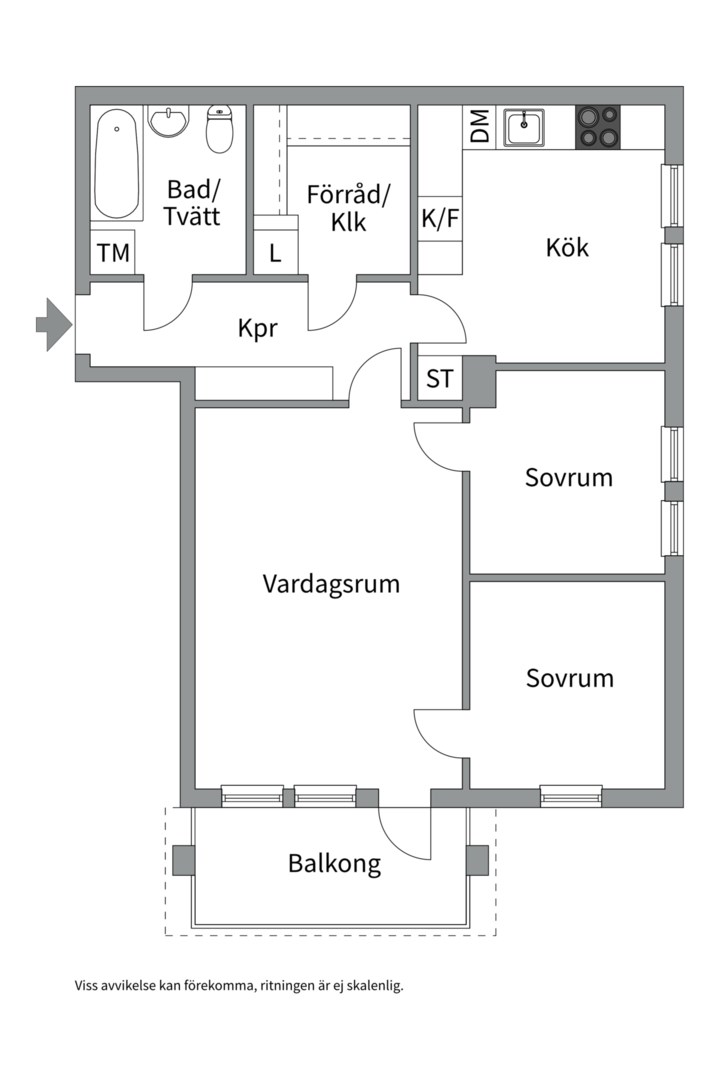 Planlösning från Skarpövägen 49 1tr, Till salu i Västra Orminge, Nacka