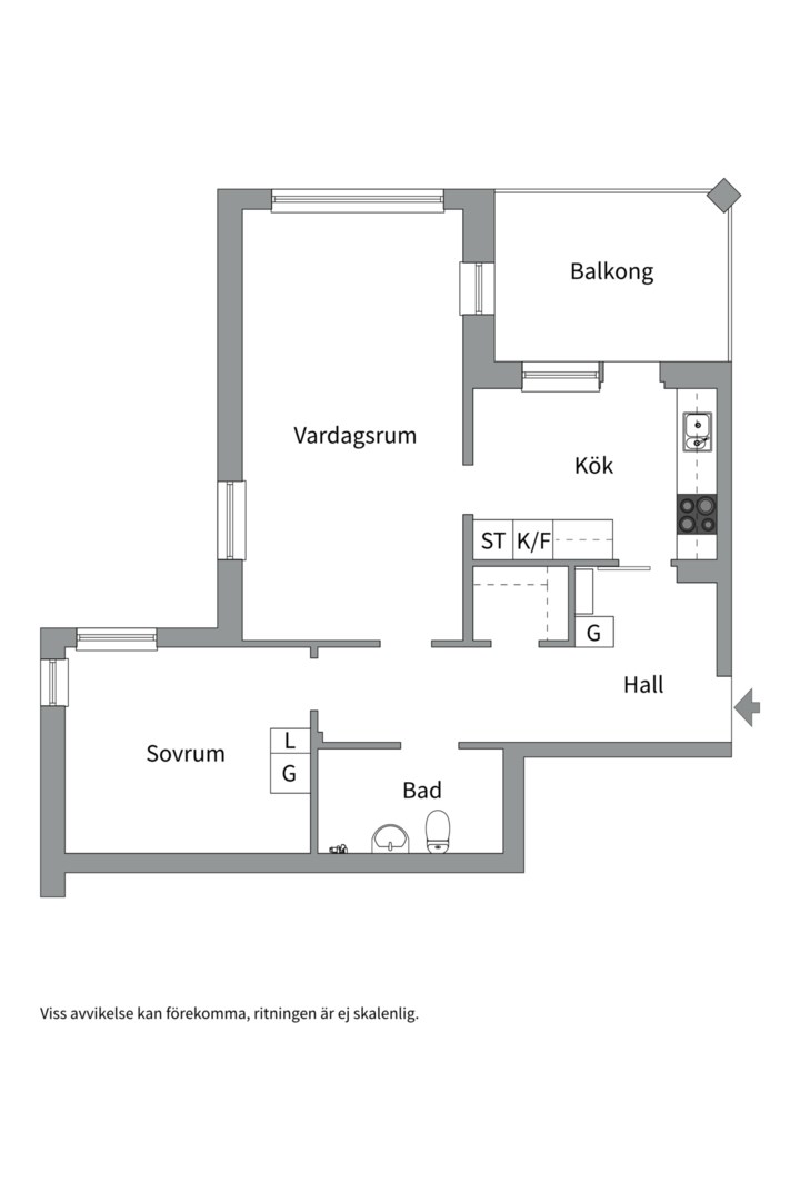 Planlösning från Stenbrohultsvägen 109, Såld i Sävja, Uppsala