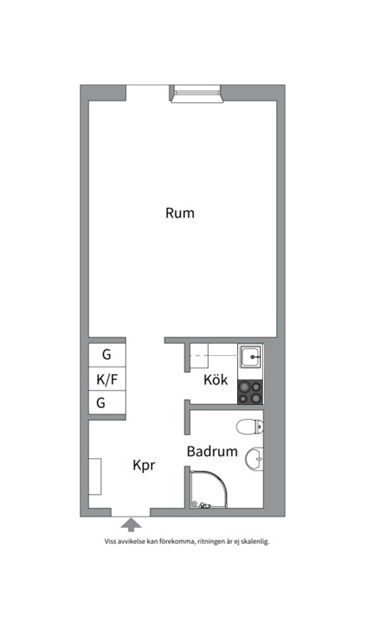 Planlösning från Fredsgatan 3, Såld i Främre Luthagen, Uppsala