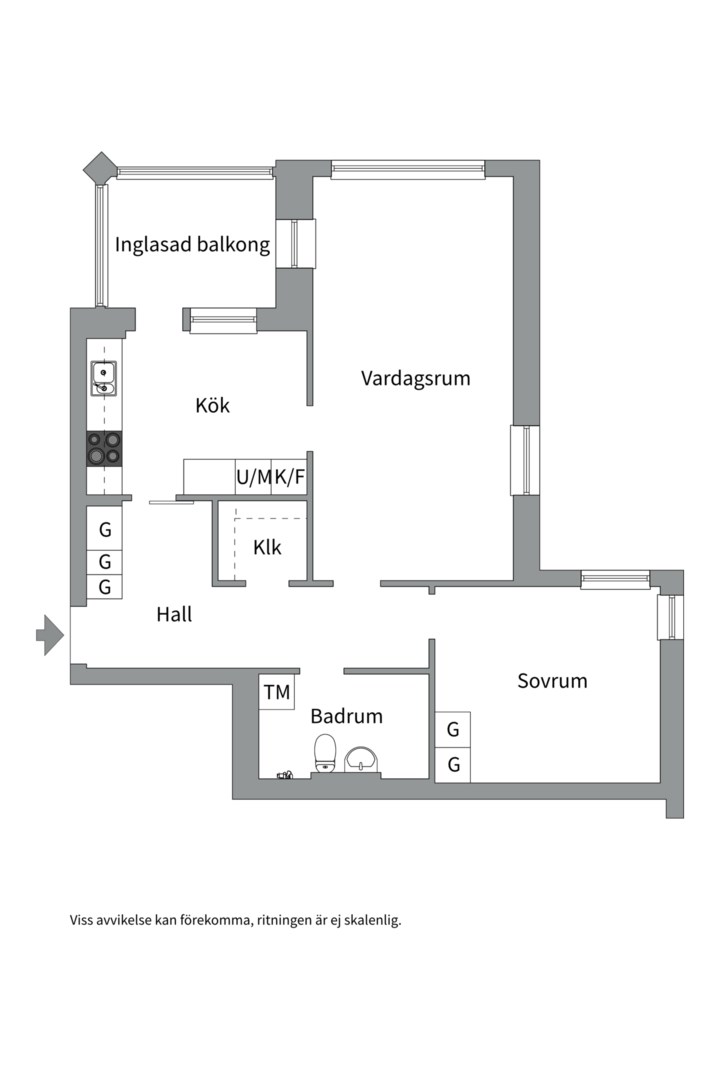 Planlösning från Stenbrohultsvägen 111, Såld i Sävja, Uppsala