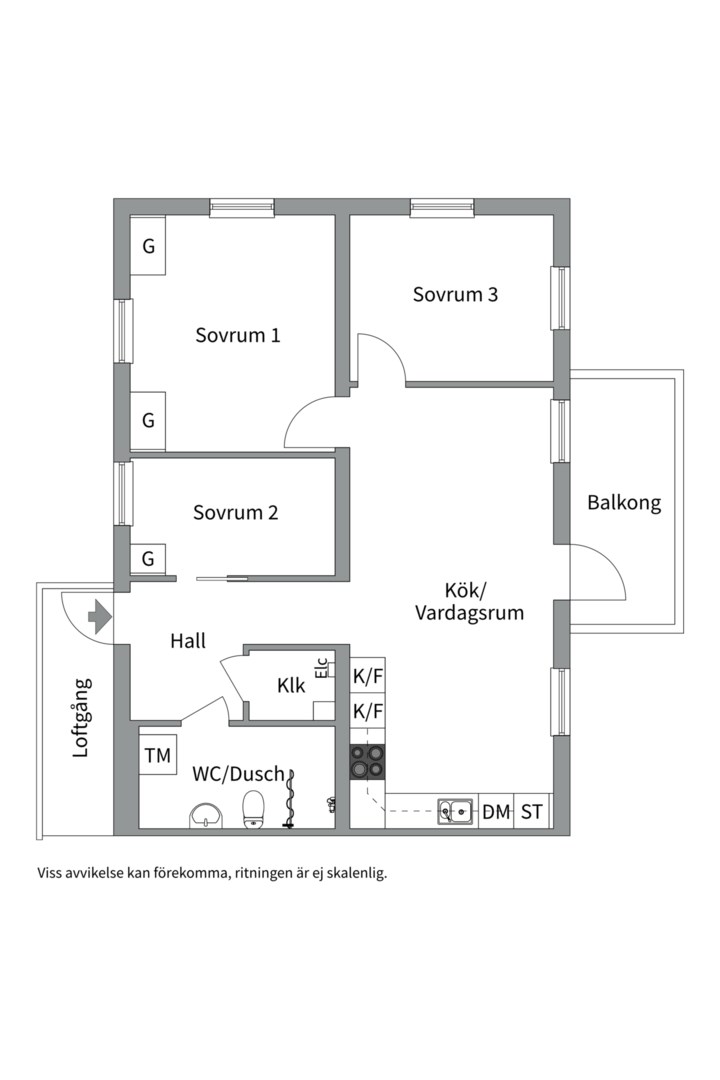 Planlösning från Stackmolnsvägen 31C, Såld i Fullerö, Uppsala
