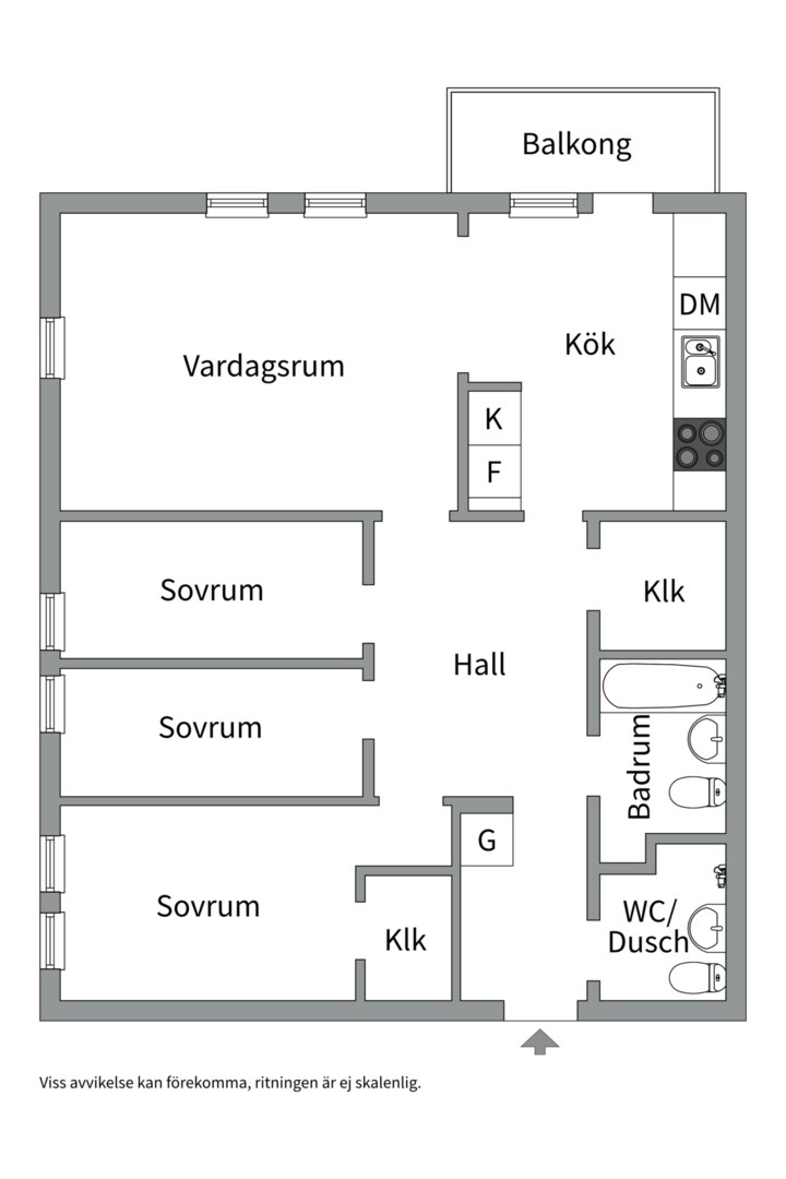 Planlösning från Utövägen 19, Såld i Västra Orminge, Nacka