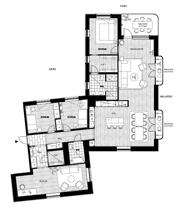 Bostadsbild från Primusgatan 6, Lgh 1202, Till salu i Lilla Essingen, Stockholm