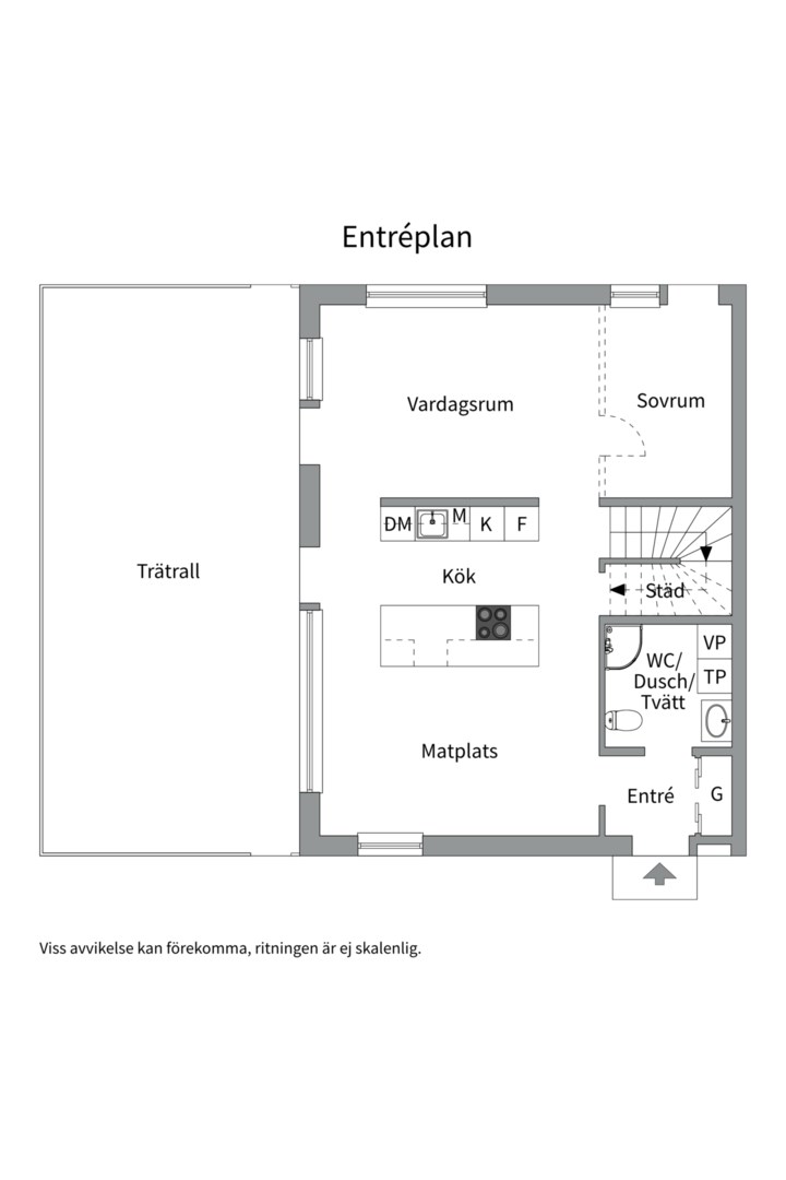Planlösning från Storstensvägen 38, Kommande i Lindbacken, Uppsala