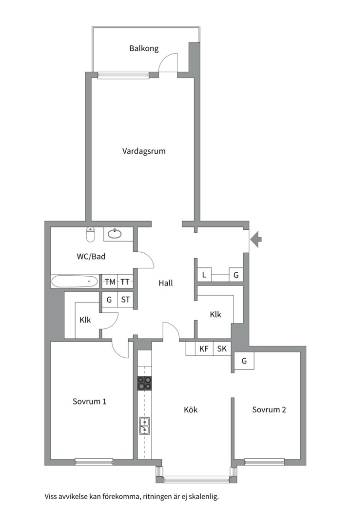 Planlösning från Sankt Göransgatan 83, 5tr, Såld i Kungsholmen, Stockholm