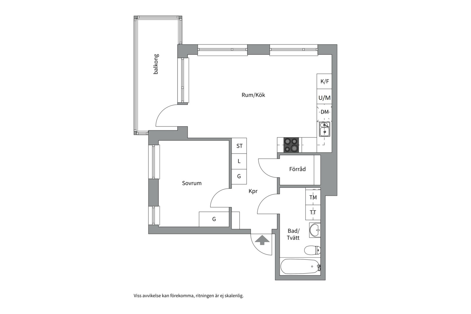 Planlösning från Solskensgatan 19, Såld i Gränby backe, Uppsala