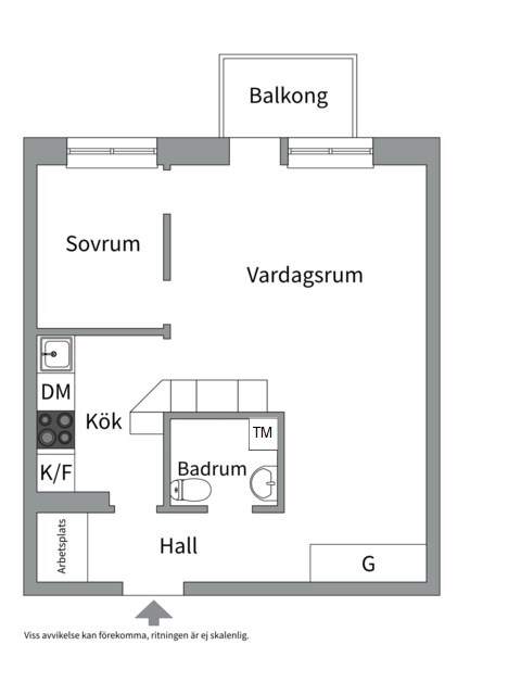 Planlösning från Fleminggatan 45, Såld i Kungsholmen, Stockholm
