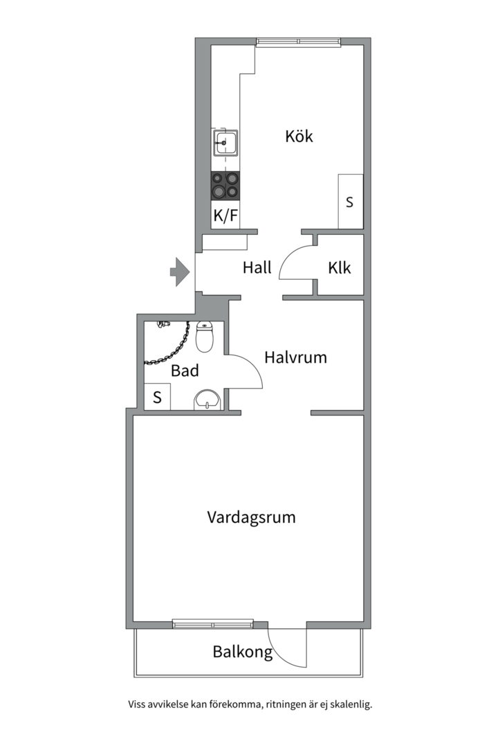 Planlösning från Geijersgatan 21B, Såld i Luthagen, Uppsala