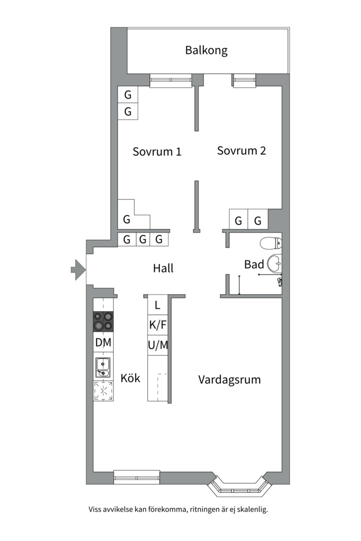 Planlösning från Sankt Eriksgatan 24, 3 tr, Såld i Kungsholmen, Stockholm