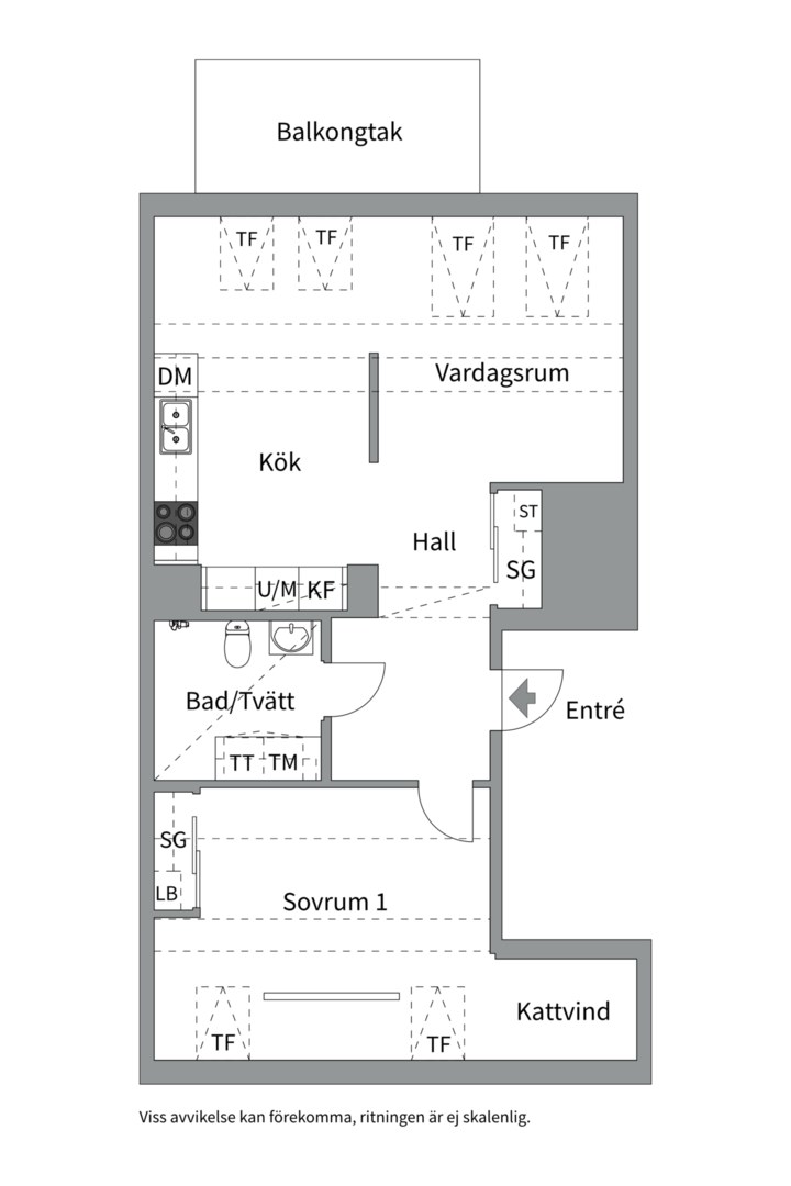 Planlösning från Kungsgatan 66C, Till salu i Centrum, Uppsala