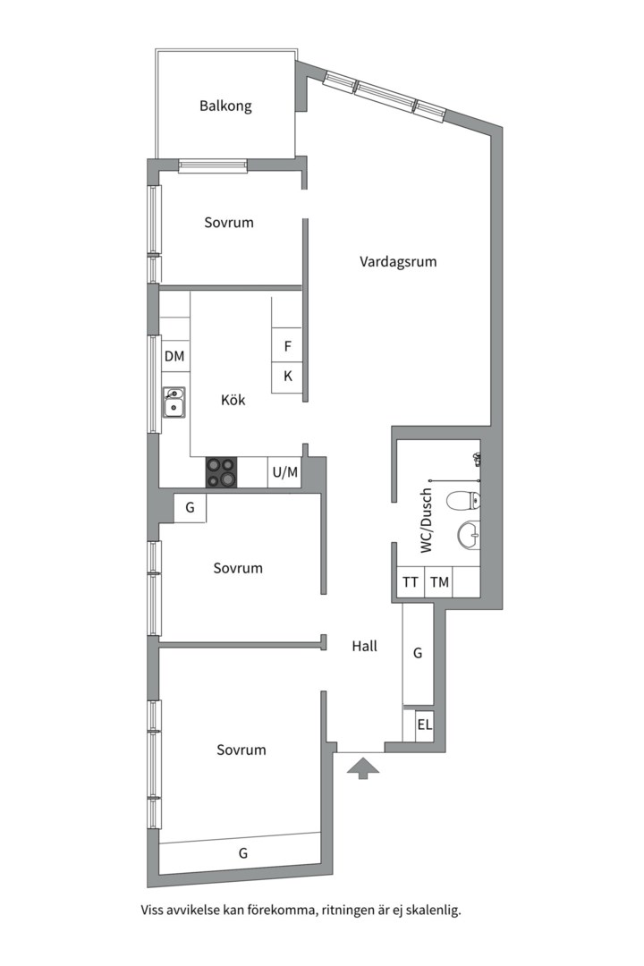 Planlösning från Sjökvarnsbacken 4, Såld i Saltsjöqvarn, Nacka