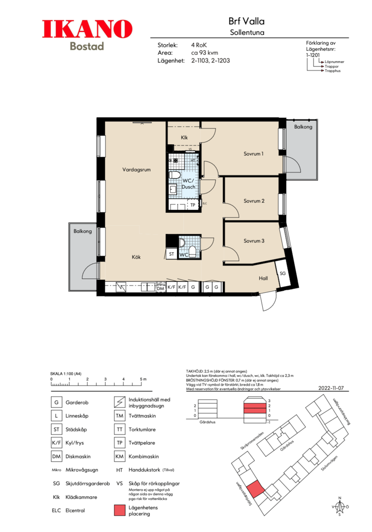Planlösning från Slalomvägen 12, Till salu i Väsjön, Sollentuna