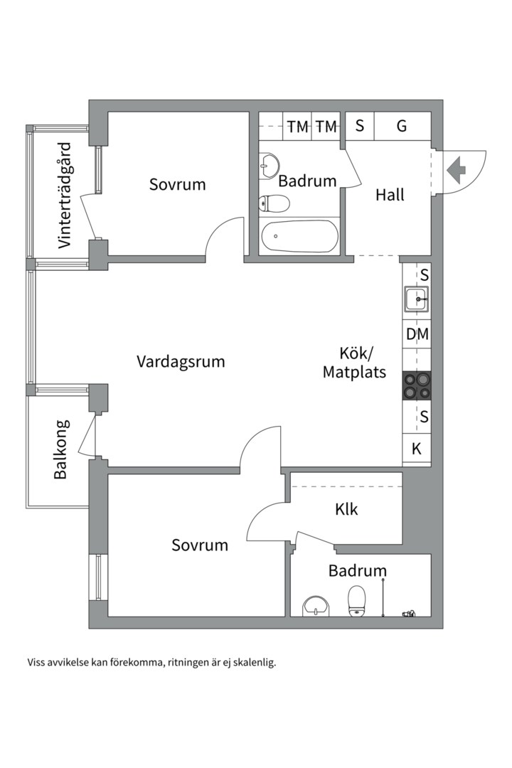 Planlösning från Tollareslingan 7, 7 tr, Såld i Tollare, Nacka