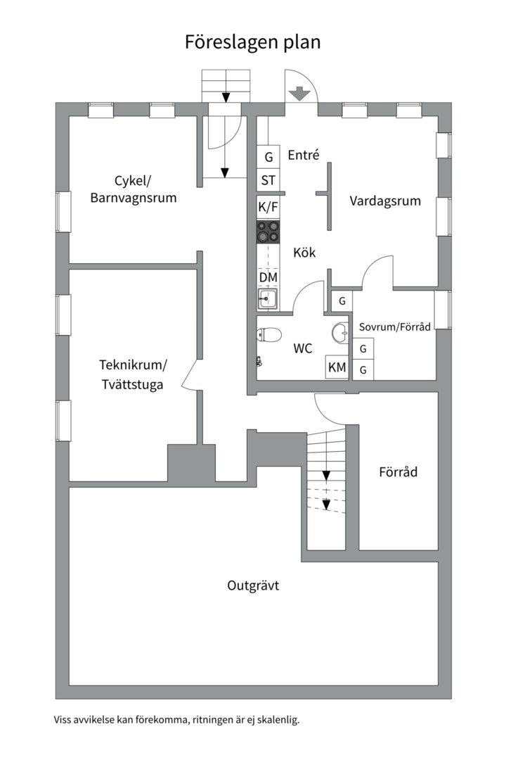 Planlösning från Eknäsvägen 13A, Till salu i Kungsholmen - Stora Essingen, Stockholm