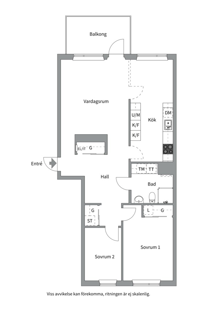 Planlösning från Torngatan 3, Kommande i Kapellgärdet, Uppsala