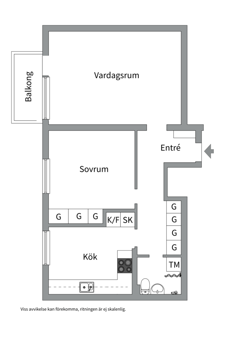 Planlösning från Stabby allé 3, Såld i Luthagen, Uppsala
