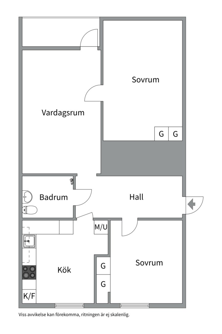 Planlösning från Klackskärsgatan 2D, Kommande i Östhammar, Östhammar