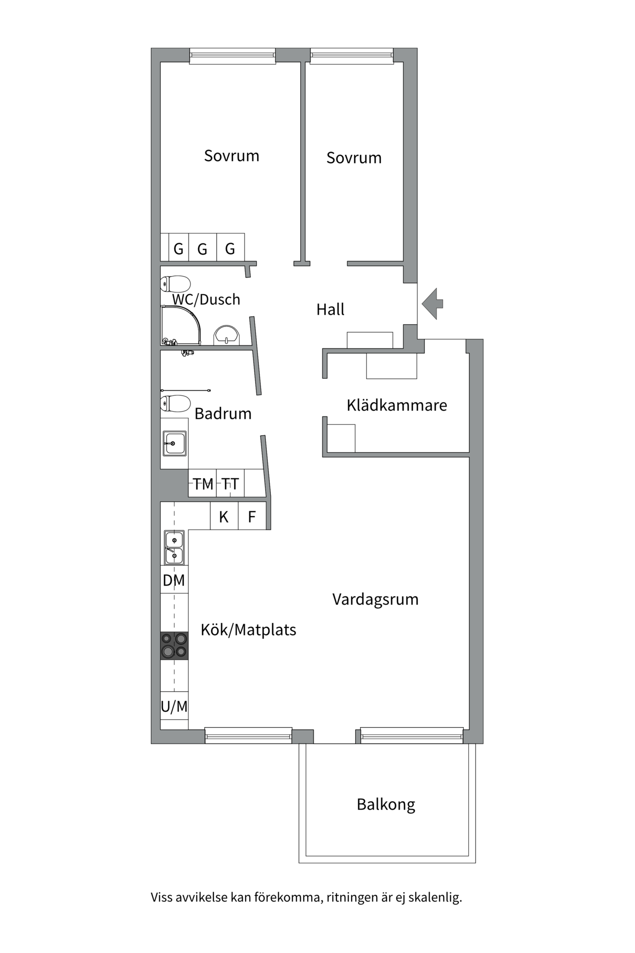 Bostadsbild från Älvkullevägen 7C, Såld i Älvkullen, Västerås