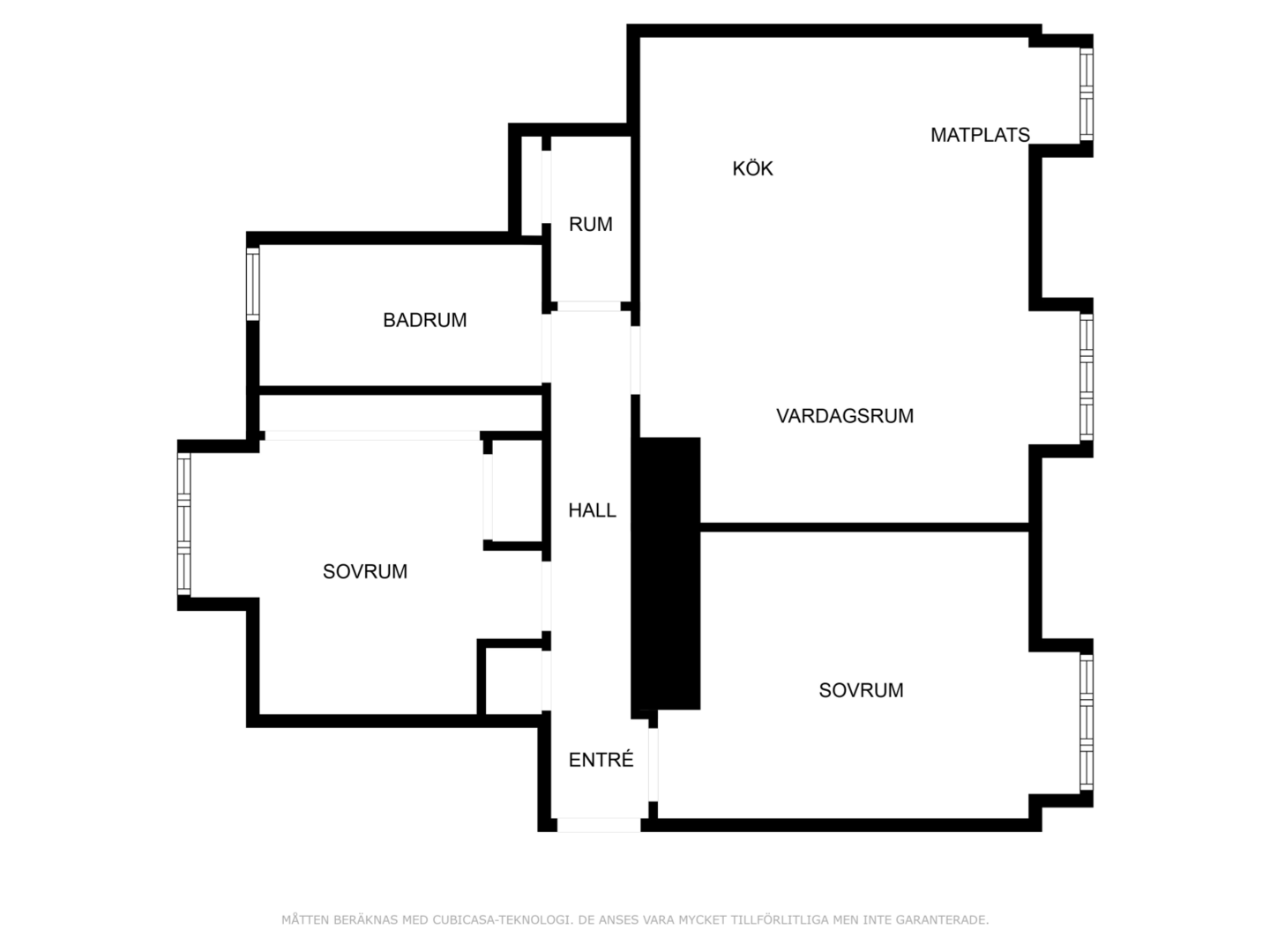 Planlösning från Dalagatan 86H, Till salu i Vasastan, Stockholm