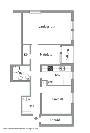 Planlösning från Bellmansgatan 40, Såld i Löten, Uppsala