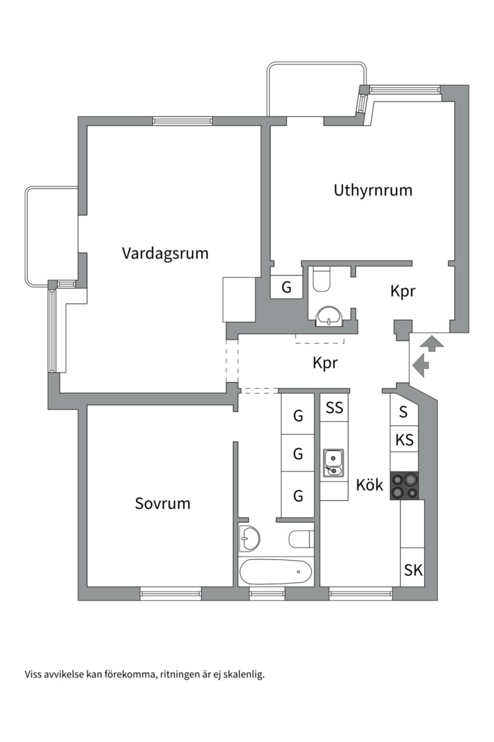 Planlösning från Lindsbergsgatan 15A, Till salu i Sommarro, Uppsala