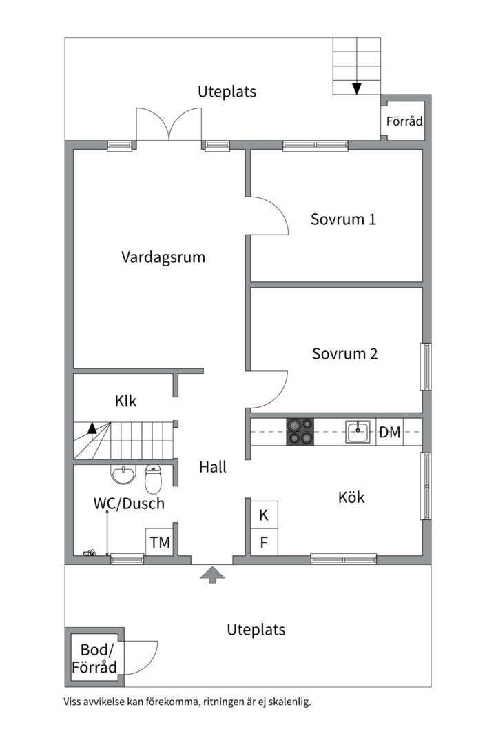 Planlösning från Björkholmsvägen 197, Såld i Östra Orminge, Nacka