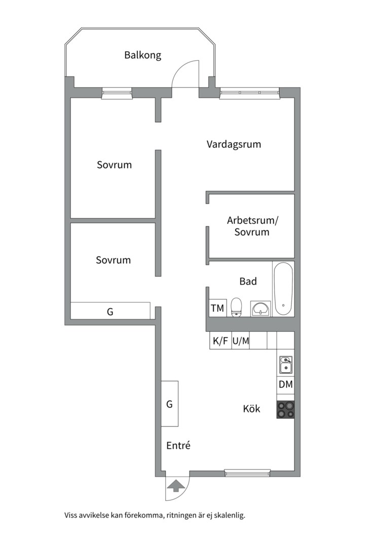 Planlösning från Grusåsgränd 10, Till salu i Enskede, Stockholm