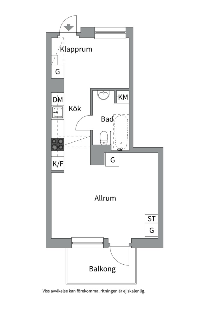 Planlösning från Göte Turessons väg 7A, Såld i Ultuna, Uppsala
