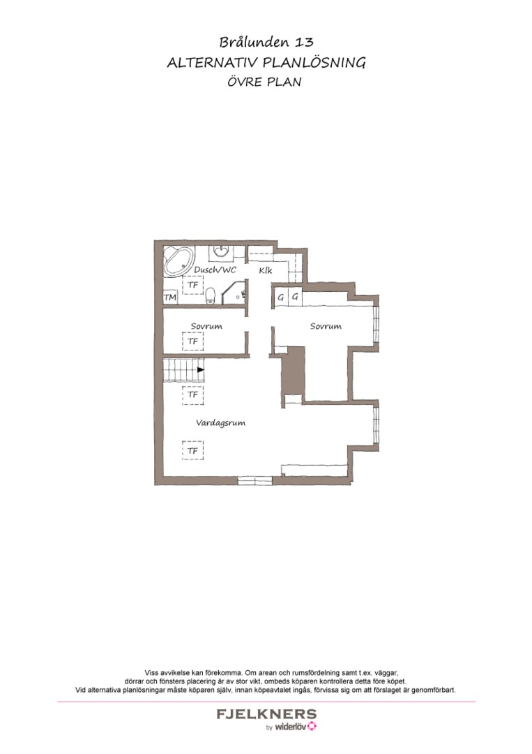 Planlösning från Brålunden 13, Till salu i Bromma - Nockeby, Stockholm