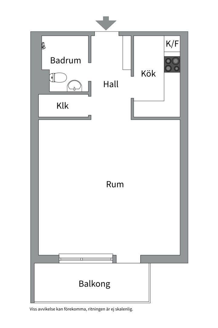 Planlösning från Vaksalagatan 44 B, Kommande i Höganäs, Uppsala