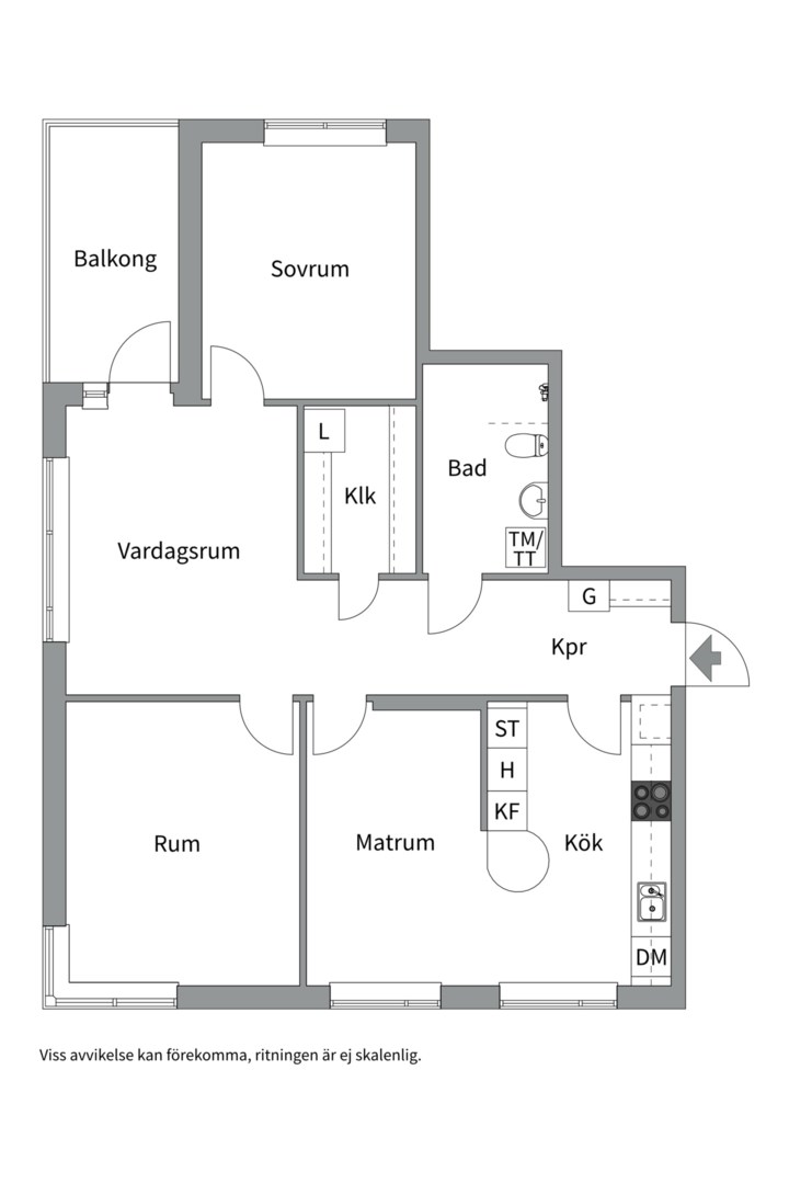Planlösning från Hästholmsvägen 25, Såld i Saltsjöqvarn, Nacka