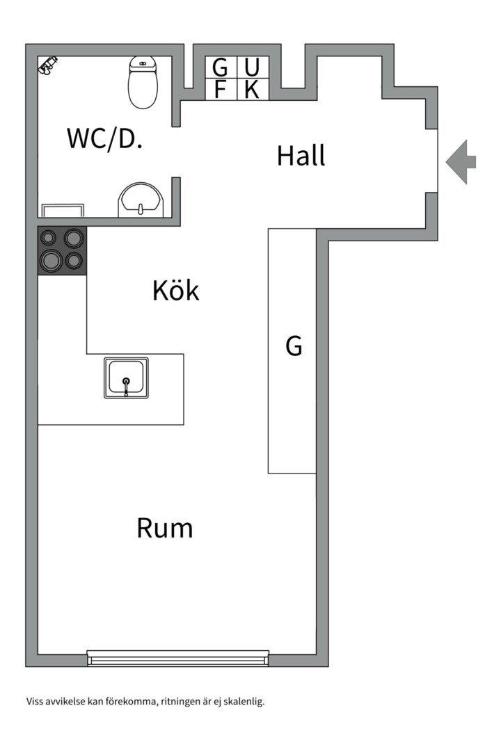 Planlösning från Vitalisvägen 6, Såld i Kungsholmen - Fredhäll, Stockholm