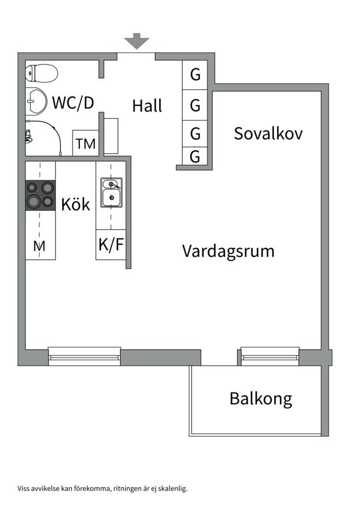 Planlösning från Petterslundsgatan 23C, Snart till salu i Fålhagen, Uppsala