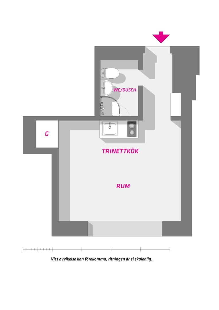 Planlösning från Luthagsesplanaden 9A, Till salu i Främre Luthagen, Uppsala